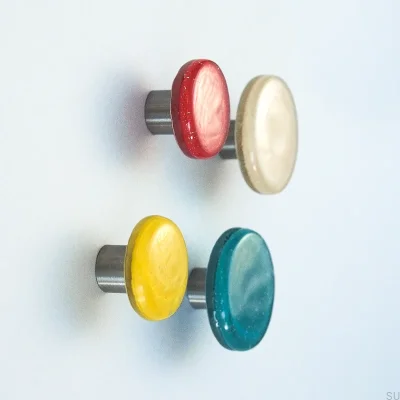 Pomo para mueble redondo Zanahoria de vidrio