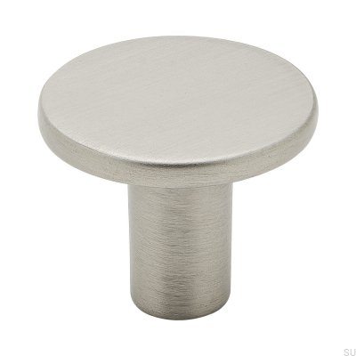 Pomo para muebles cepillado plateado Lund