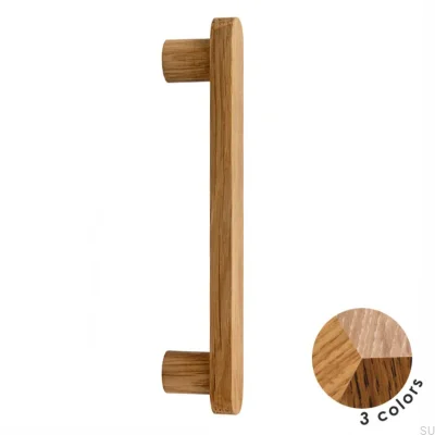 Tirador para mueble Basic Round 128 oblongo 20 - 27 Madera Roble - Incoloro Aceite semimate