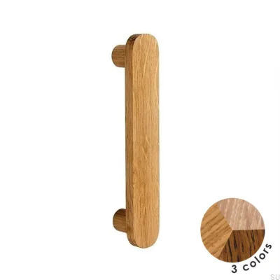 Tirador para mueble Basic Round 128 oblongo 20 - 27 Madera Roble - Incoloro Aceite semimate