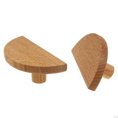 Tirador para mueble Basic Semicircular 40 Madera Roble - Incoloro Semimate