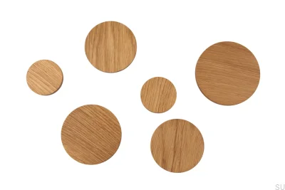Colgador de Pared Basic de Madera de Roble - Aceite Semimate Incoloro