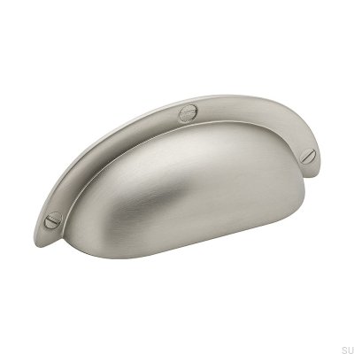 Tirador para muebles Bowl 3922 64 Shell, plata cepillada