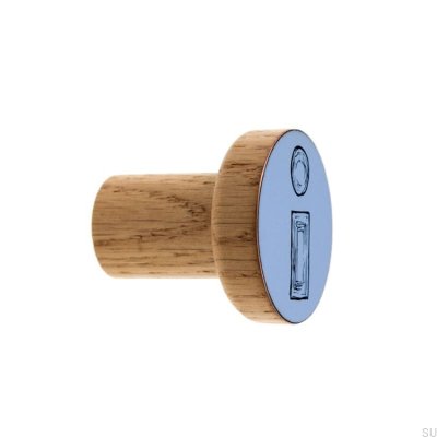 Colgador de Pared Alfabeto de Madera Esmaltado Azul - Óleo Incoloro Semi-mate