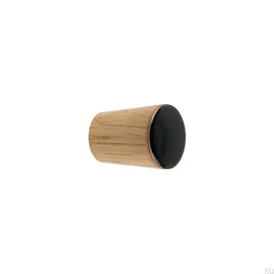 Tirador para mueble Simple Cono Madera Esmaltado Negro Aceite Incoloro Semimate