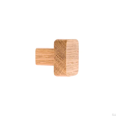 Pomo para mueble Just One Square Madera - Óleo Incoloro Semimate