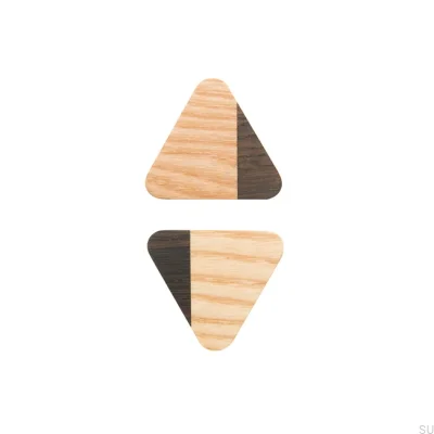 Pomo Para Mueble Just Two Triangular De Madera Marrón Claro - Aceite Incoloro Semimate