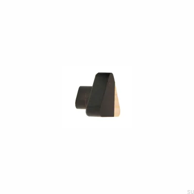 Pomo Para Mueble Just Two Triangular De Madera Marrón Oscuro - Aceite Incoloro Semimate