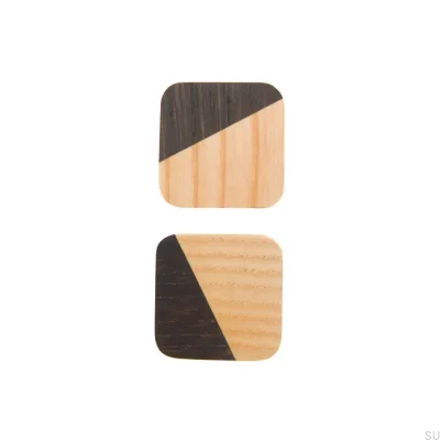 Pomo para mueble Just Two Square Madera Marrón Claro - Aceite Incoloro Semimate