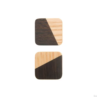 Pomo para mueble Just Two Square Madera Marrón Oscuro - Aceite Incoloro Semimate