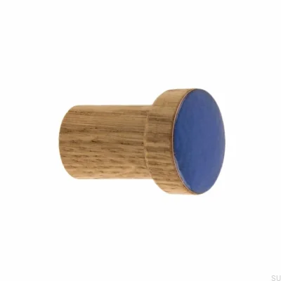 Colgador de pared Simple Madera Esmalte Azul Cálido - Óleo Incoloro Semi-mate