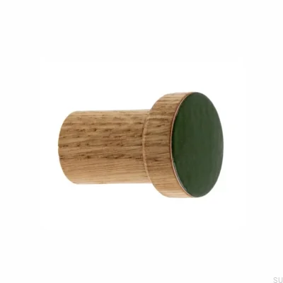 Colgador de pared Simple, Esmaltado, Verde Oscuro, Óleo, Incoloro Semimate