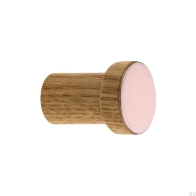 Colgador de pared Simple Madera Esmaltado Rosa Claro - Óleo Incoloro Semi-mate