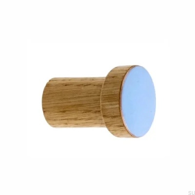 Colgador de pared Simple Madera Esmaltado Azul Claro - Óleo Incoloro Semi-mate