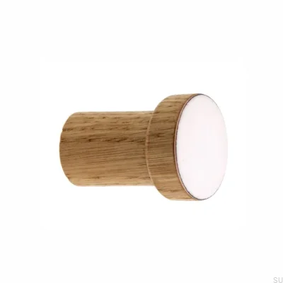 Colgador de pared Simple, Madera, Esmaltado, Blanco - Aceite Incoloro Semimate