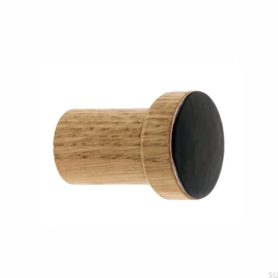 Colgador de pared Simple Madera Esmaltado Negro - Óleo Incoloro Semi-mate