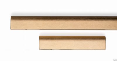 Tirador para muebles Ona 544 Edge anodizado en oro cepillado