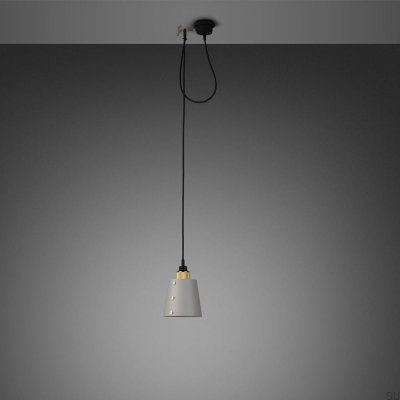 Lámpara de techo Hooked S 2,6 m gris acero con latón