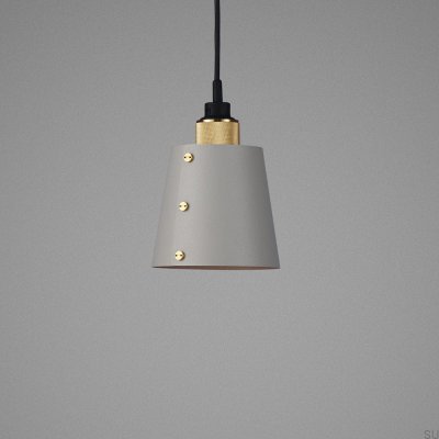 Lámpara de techo Hooked S 2,6 m gris acero con latón