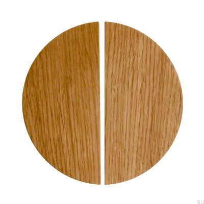 Tirador para mueble Basic Semicircular 43 Madera Roble - Incoloro Semimate