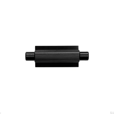 Pomo para Mueble con Placa Arpa T-Bar Aluminio Negro Cepillado