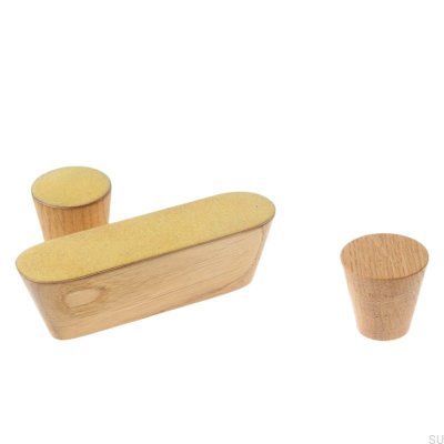 Tirador para mueble Melange Solo 60 Amarillo Esmaltado - Óleo Incoloro Semimate