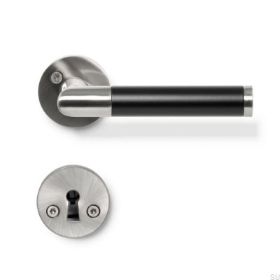 Manija de puerta Koster de cromo cepillado, estándar escandinavo
