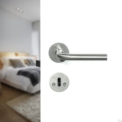 Manija de puerta Kastrup 11 plata cepillada estándar escandinavo