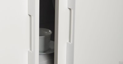 Tirador para mueble alargado Peak 768 Aluminio Blanco