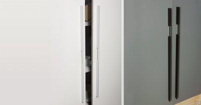 Tirador para mueble alargado Peak 1760 Aluminio Blanco