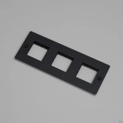 Marco sin relleno Placa Universal 3G Acero Negro Norma Europea