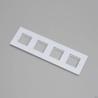 Marco sin relleno Placa Universal 4G Acero Blanco Norma Europea