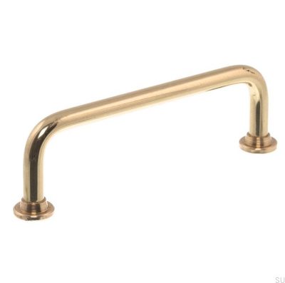 Tirador para mueble alargado 1353 128 Latón pulido, sin barnizar
