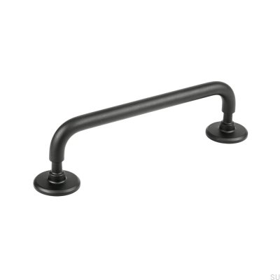 Tirador para mueble rectangular Jubilee 128 Latón Negro Mate