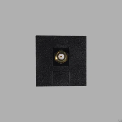 Módulo TV/SAT Tipo F Hembra 45mm Negro Estándar Europeo