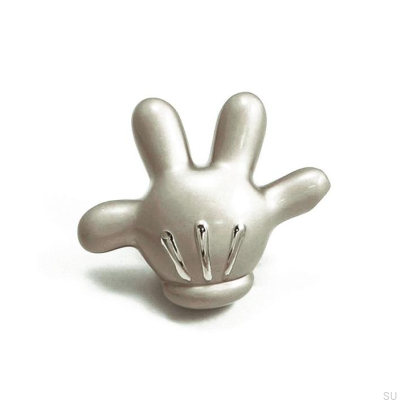 Pomo para mueble Mickey Mouse Derecha Níquel cepillado