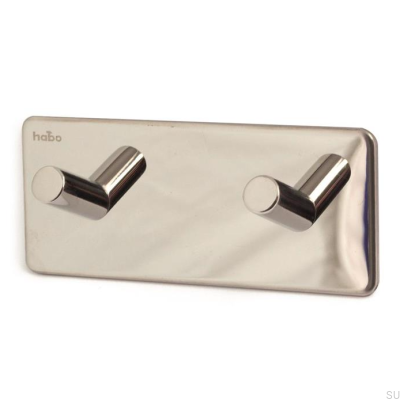 Colgador de pared Edge 120, acero inoxidable pulido