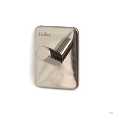 Perchero de pared Edge 38, acero inoxidable pulido