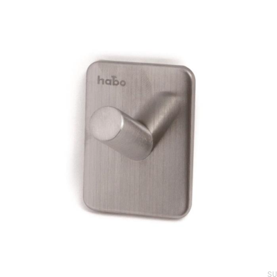 Perchero de pared Edge 38, acero inoxidable cepillado