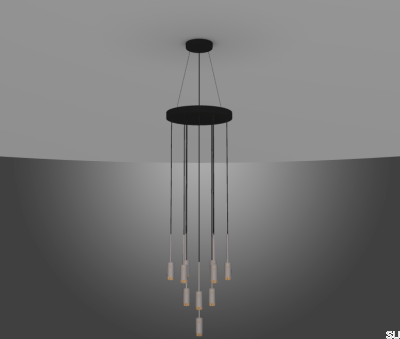 Candelabro colgante clásico Exhaust Grey (disponible a pedido)