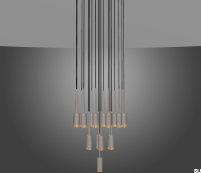 Candelabro colgante clásico Exhaust Grey (disponible a pedido)
