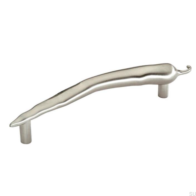 Tirador para mueble alargado Chili L 96, níquel cepillado