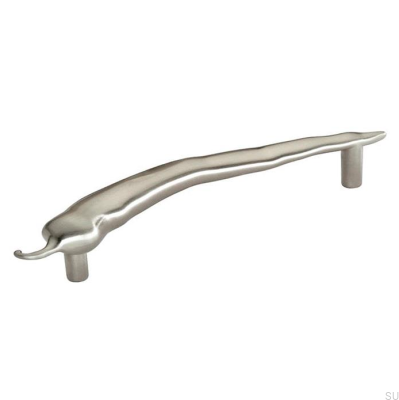 Tirador para mueble alargado Chili R 96, níquel cepillado