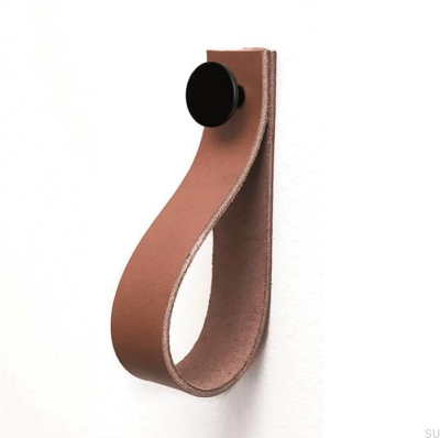 Colgador de pared 0153L Cuero Marrón con Negro
