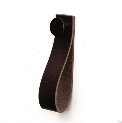 Perchero de pared 0153L Cuero Marrón Oscuro con Negro