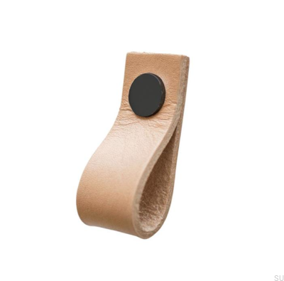 Tirador para mueble Loop Cuero con Negro
