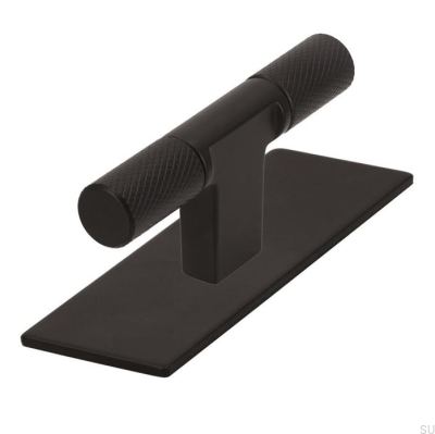 Pomo para mueble con arandela T-Bar 2509, Metal Negro