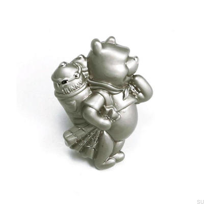 Pomo para mueble Winnie the Pooh 50x35 Níquel cepillado