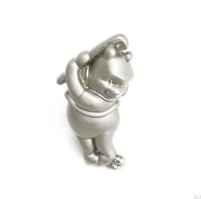 Pomo para mueble Winnie the Pooh Golfer Níquel Cepillado
