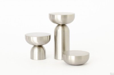 Kokeshi 3012 Pomo para muebles de acero cepillado